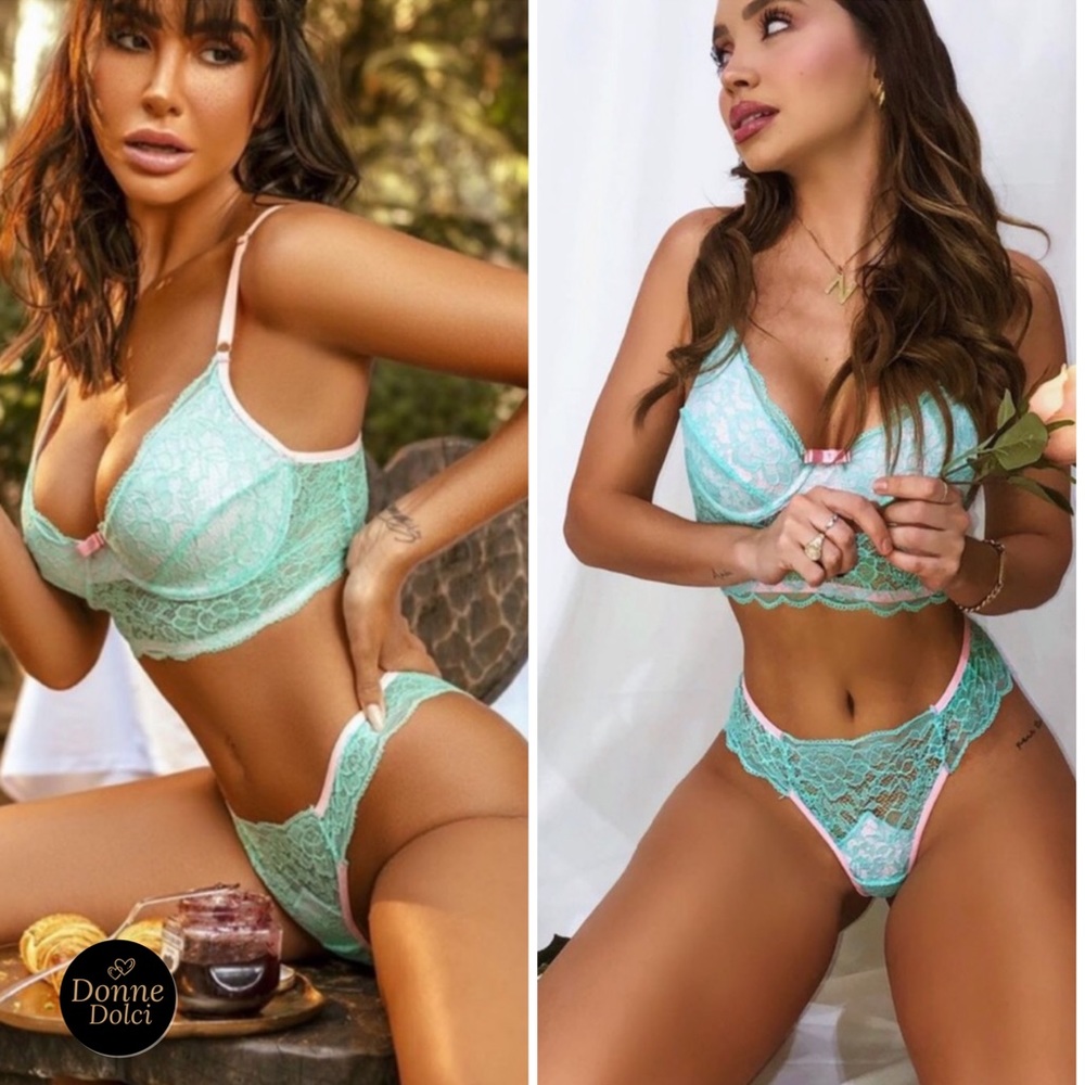 Bisous Sweetheart Demi longline  bra & cheeky panty set - Picture 2 of 13